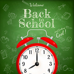 Image showing Back to school with alarm clock. EPS 10