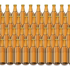 Image showing Glass Beer Brown Bottles