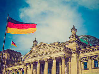 Image showing Retro look Reichstag Berlin