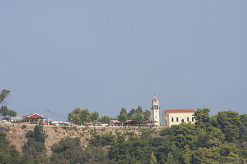 Image showing View of Panagia Chrysopigi Church on Zakynthos island