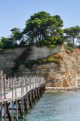 Image showing Bridge to Agios Sostis island in Greece