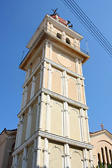 Image showing Orthodox Church tower in Zakynthos town