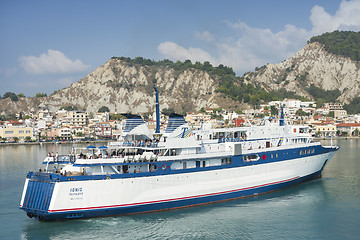 Image showing Ship sailing in Zante coast on Zakynthos island