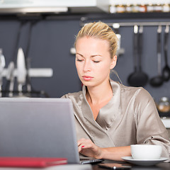 Image showing Business woman working from home.