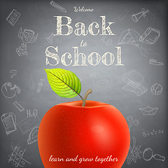 Image showing Welcome back to school template. EPS 10