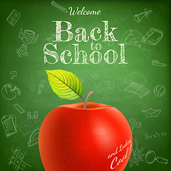 Image showing Welcome back to school template. EPS 10