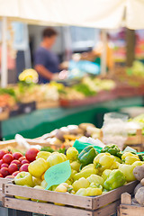 Image showing Farmers' market stall.