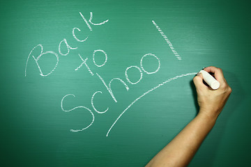 Image showing Green Back to School Themed Background Image