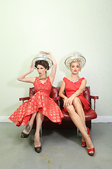 Image showing Female Friends Enjoying a day at a Hair Salon Together