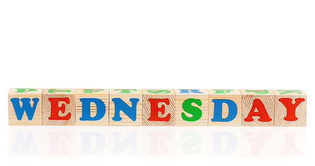 Image showing Cubes with weekday