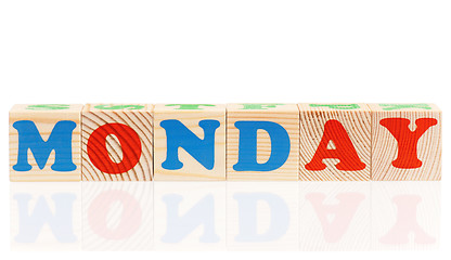 Image showing Cubes with weekday