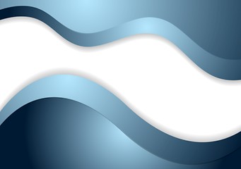 Image showing Corporate blue wavy design