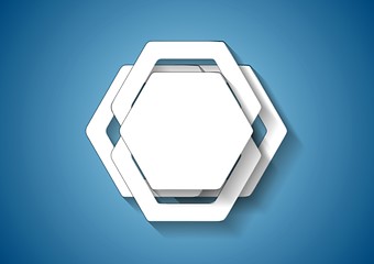 Image showing Abstract hexagons vector template