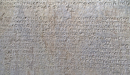 Image showing Ancient greek text background