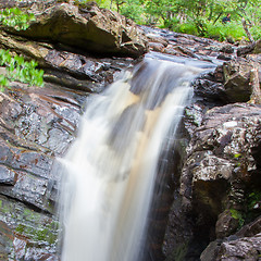 Image showing Landscape with waterfall in the mountains