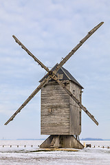 Image showing Traditional Windmill in Winter