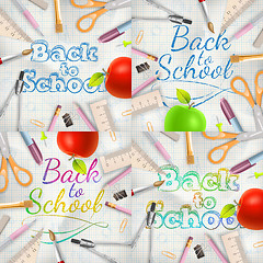 Image showing Set of Welcome back to school template. EPS 10