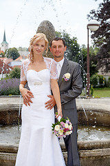 Image showing beautiful young wedding couple