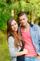 Image showing Happy smiling young couple outdoor