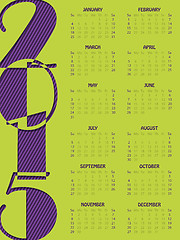 Image showing Simple portrait calendar for 2015