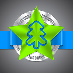 Image showing Christmas discount badge design