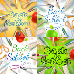 Image showing Set of Welcome back to school template. EPS 10