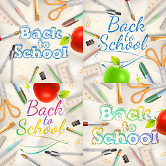 Image showing Set of Welcome back to school template. EPS 10