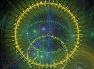 Image showing Dancing orbs of energy