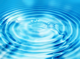 Image showing Water ripples blue abstract background