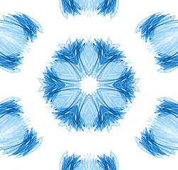 Image showing Abstract blue pencil drawn pattern