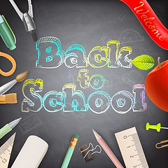 Image showing Welcome back to school. EPS 10