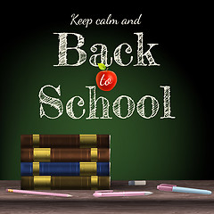 Image showing Back to school, school books. EPS 10