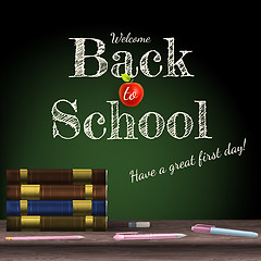 Image showing Back to school, school books. EPS 10