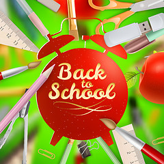 Image showing Set of Welcome back to school template. EPS 10