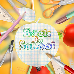 Image showing Set of Welcome back to school template. EPS 10