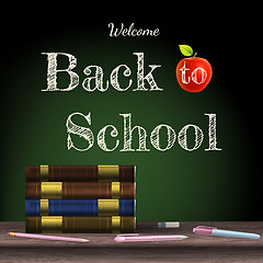 Image showing Back to school, school books. EPS 10