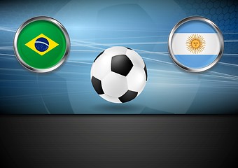 Image showing Final football. Brazil and Argentina in Brazil 2014