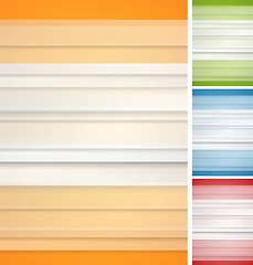 Image showing Abstract striped backgrounds set