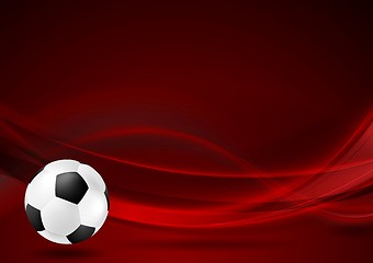 Image showing Red wavy football background