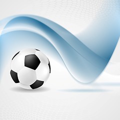 Image showing Abstract waves and football