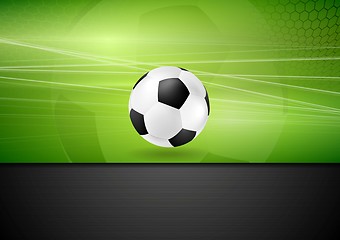 Image showing Abstract football background with soccer ball