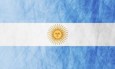 Image showing Argentinean grunge flag