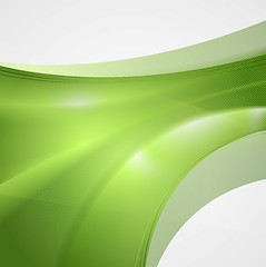 Image showing Abstract tech wavy vector background