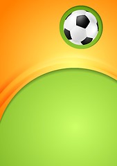 Image showing Abstract waves football sport background
