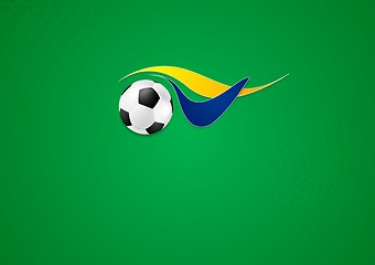 Image showing Abstract wavy football logo background