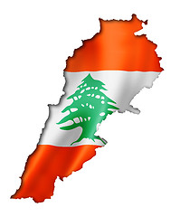 Image showing Lebanese flag map