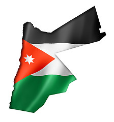 Image showing Jordanian flag map