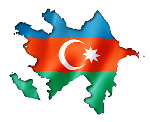 Image showing Azerbaijani flag map