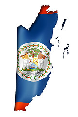 Image showing Belize flag map