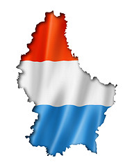 Image showing Luxembourg flag map